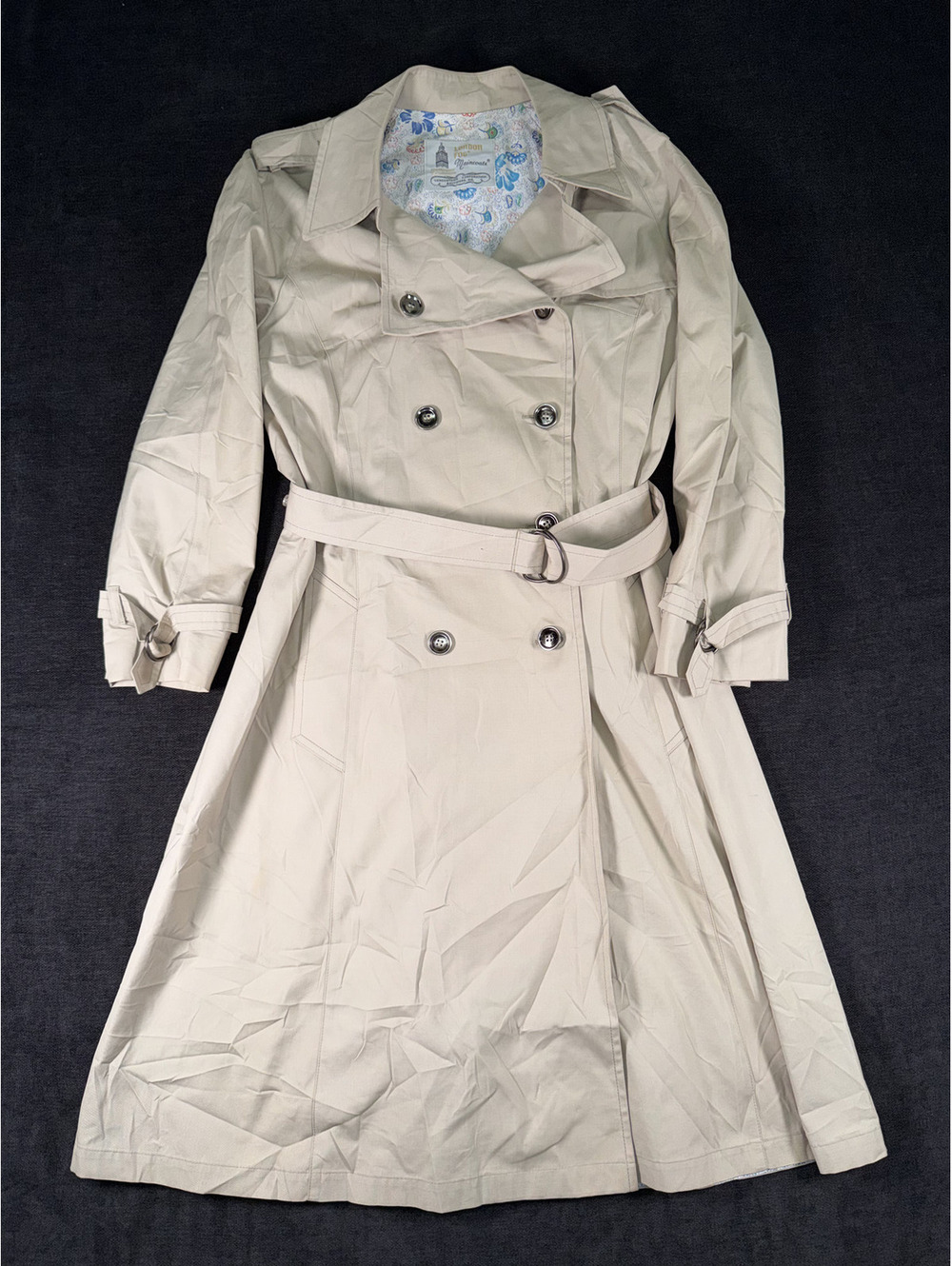 London Fog Beige Classic Trench Coat Women's Size 18 Regular